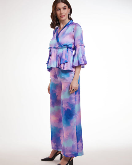 Multicolor Modal Satin Digital Print Co-Ord Set