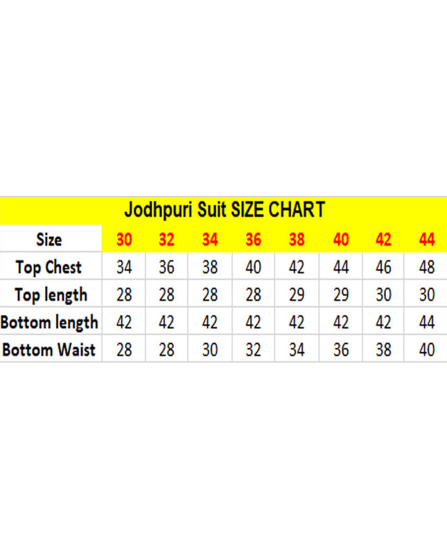 Golden Jacquard Jodhpuri Suit