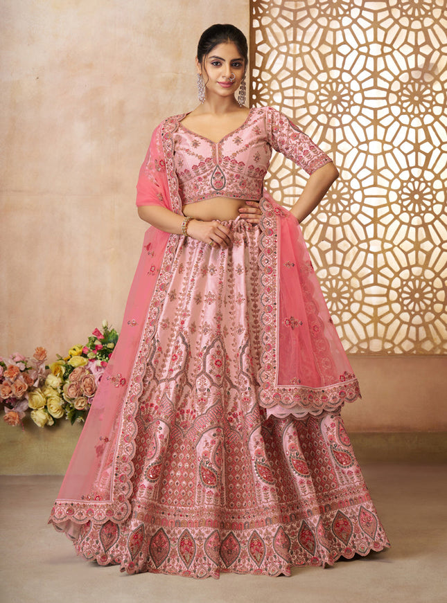 White Heavy Embroidered Floral Lehenga Choli