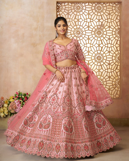 White Heavy Embroidered Floral Lehenga Choli
