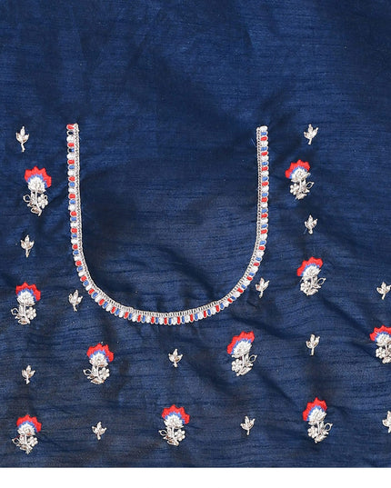 Candy Red Crepe Silk Sequins Embroidered Saree