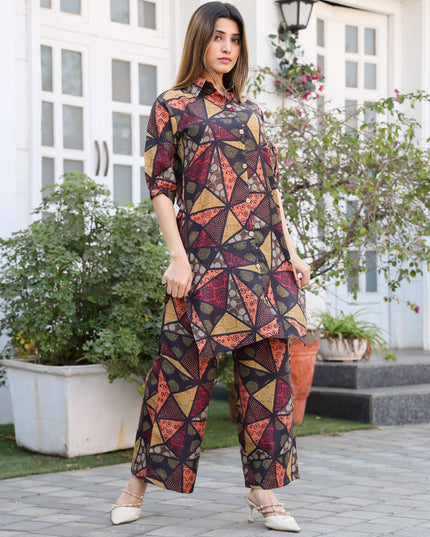 Black Floral Printed Co-Ord Set