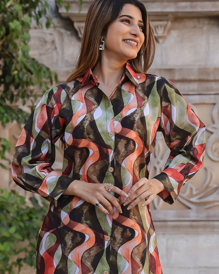 Black Floral Printed Co-Ord Set