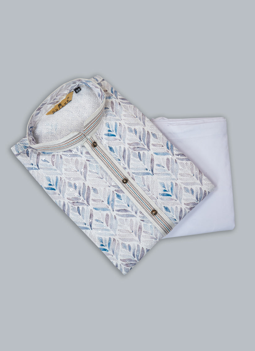 Grey Heavy Cotton Kurta Pyjama Set
