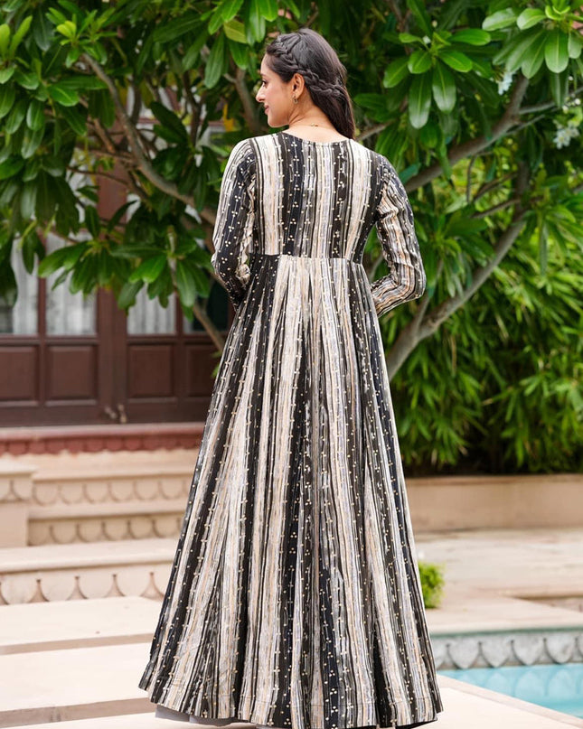 Grey Faux Georgette Printed Indowestern