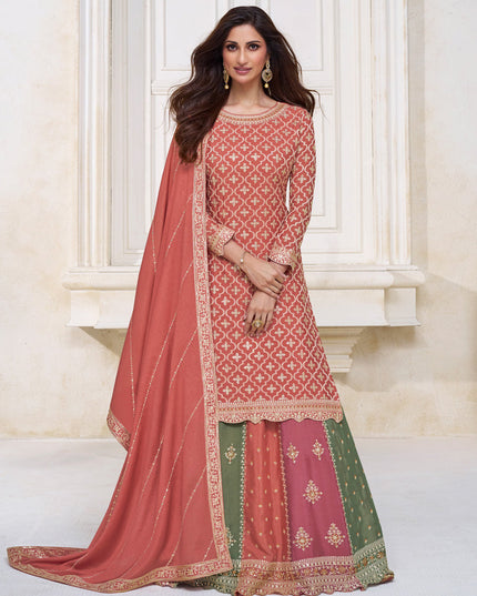 Cantaloupe Chinnon Embroidered Lehenga Kameez