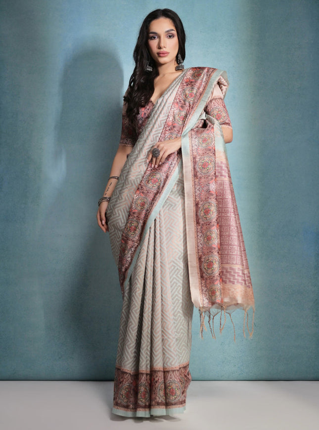 Green Cotton Silk Zari Woven Saree