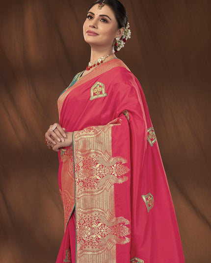 Magenta Kanjivaram Silk Saree