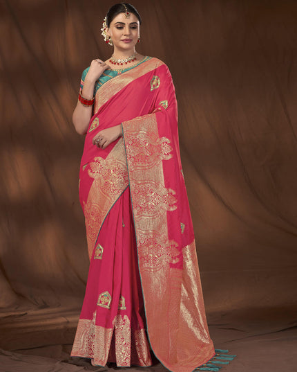 Magenta Kanjivaram Silk Saree