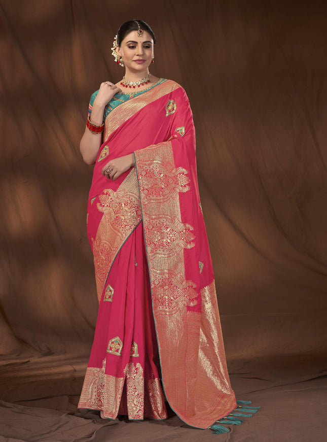 Magenta Kanjivaram Silk Saree