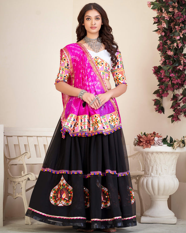 Black Georgette Navratri Special Chaniya Choli