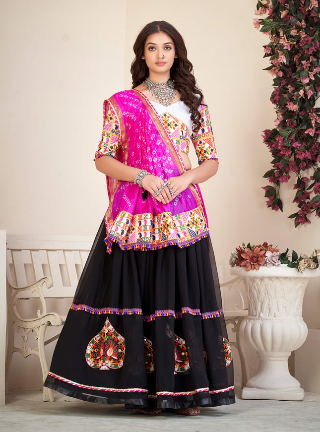 Black Georgette Navratri Special Chaniya Choli