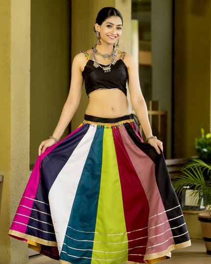 Multicolor Pure Cotton Navratri Special Chaniya Choli