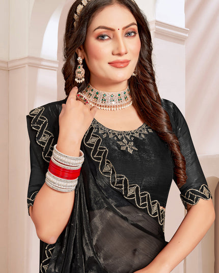 Black Silk Party Wear Saree