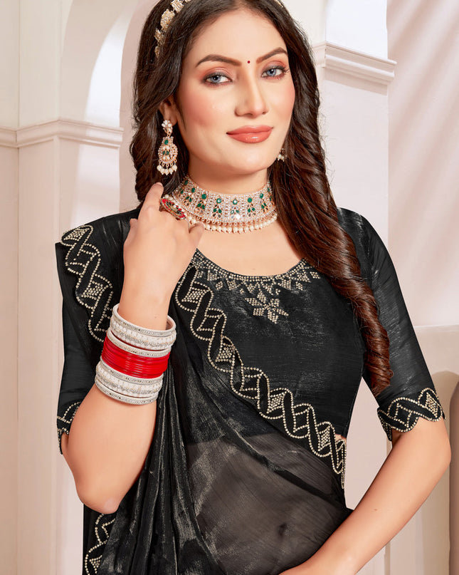 Black Silk Party Wear Saree