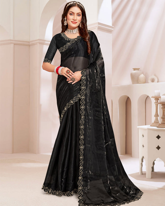 Black Silk Party Wear Saree