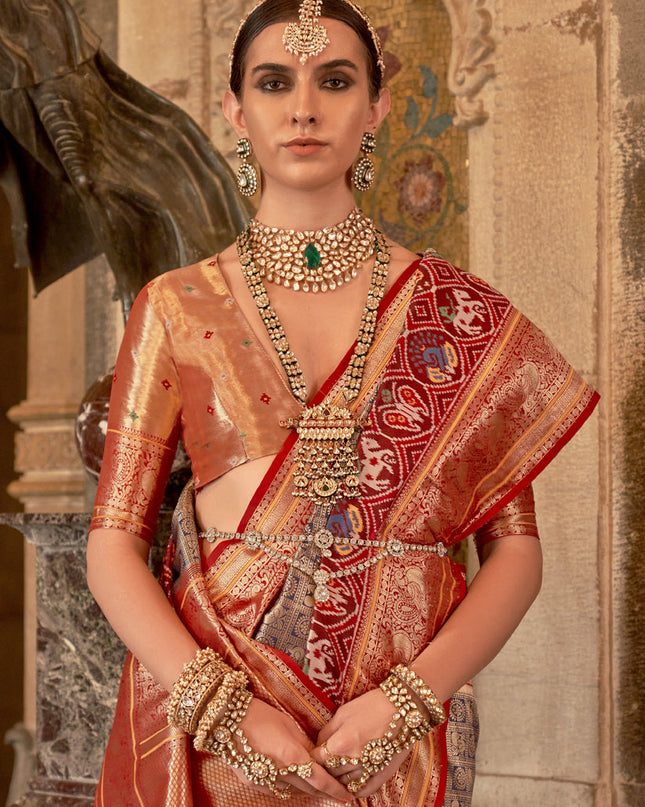 Beige Banarasi Brocade Zari Woven Saree