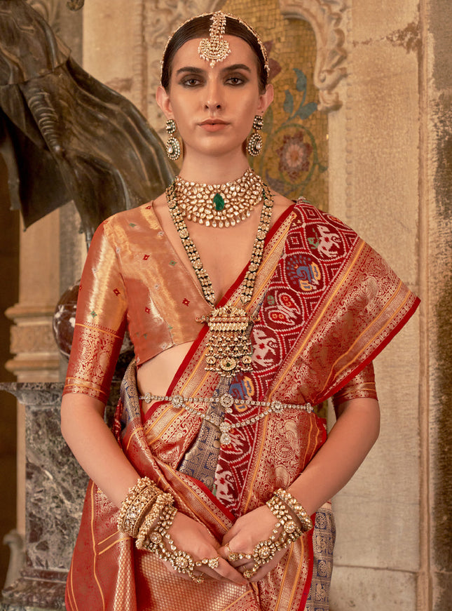 Beige Banarasi Brocade Zari Woven Saree