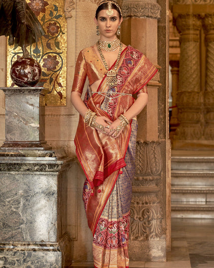Beige Banarasi Brocade Zari Woven Saree