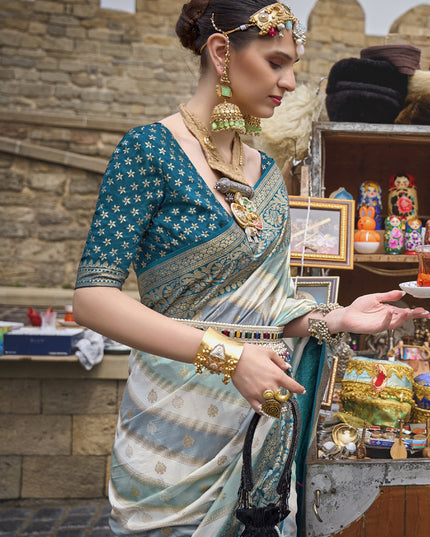 Multicolor Silk Zari Woven Saree