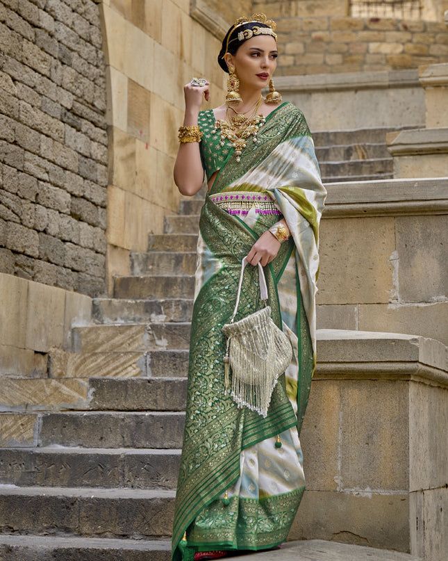 Multicolor Silk Zari Woven Saree