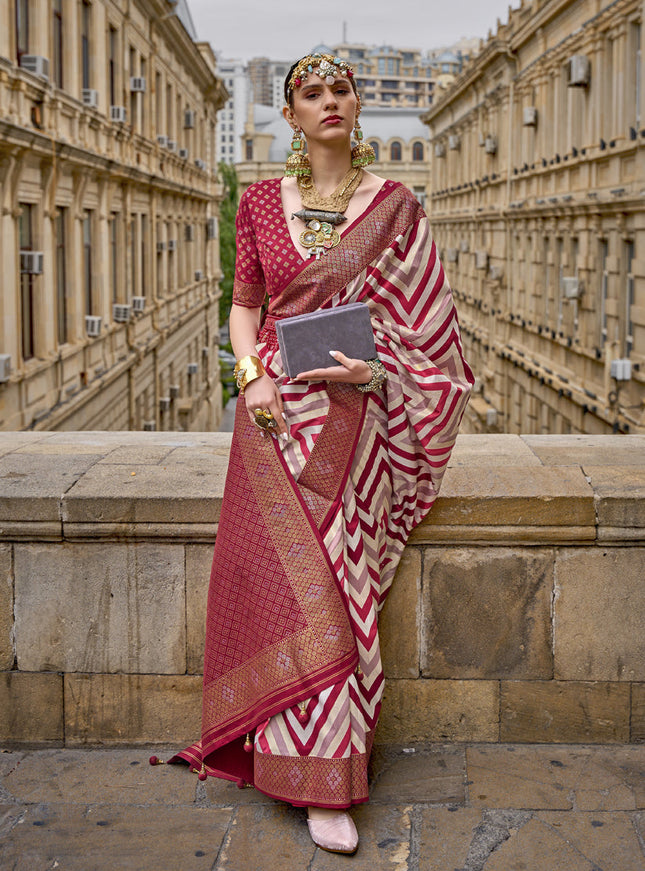 Multicolor Silk Zari Woven Saree