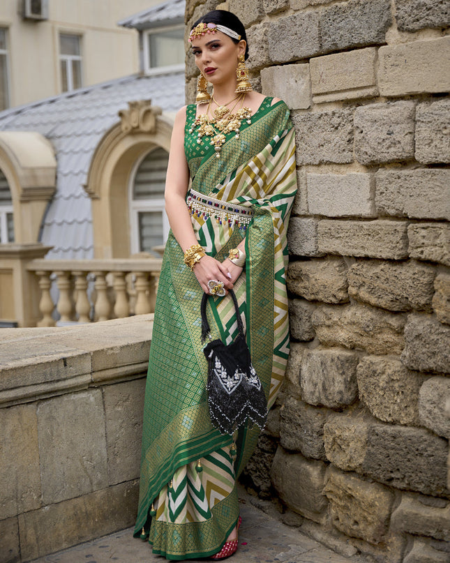 Multicolor Silk Zari Woven Saree