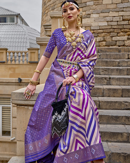 Multicolor Silk Zari Woven Saree