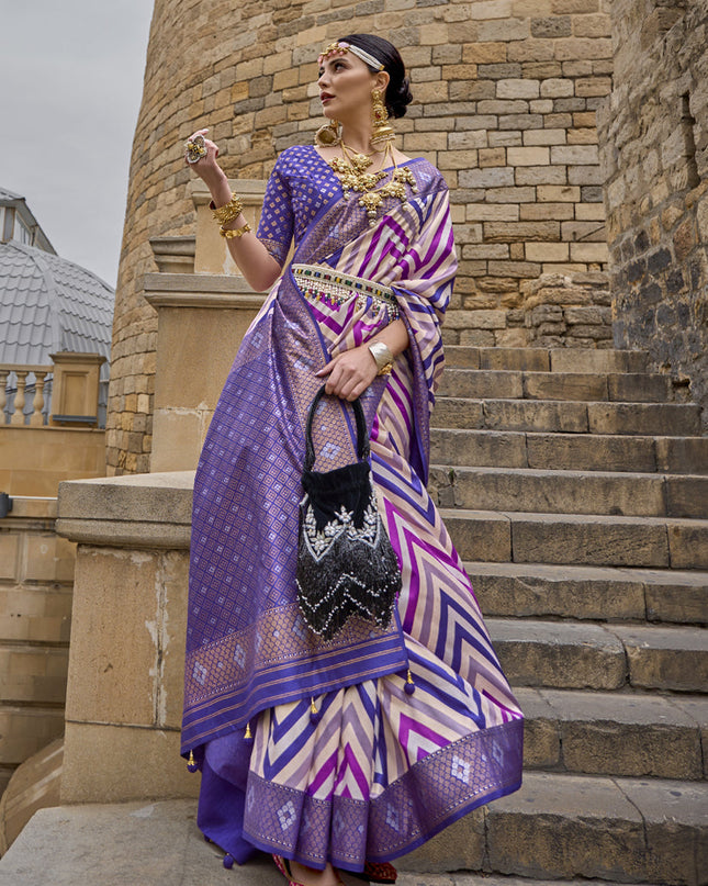 Multicolor Silk Zari Woven Saree