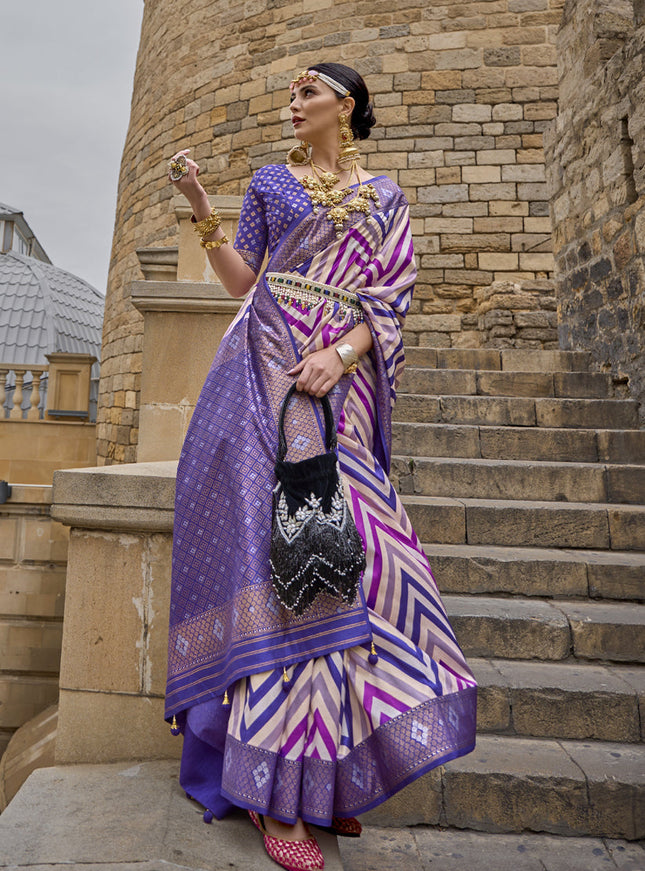 Multicolor Silk Zari Woven Saree