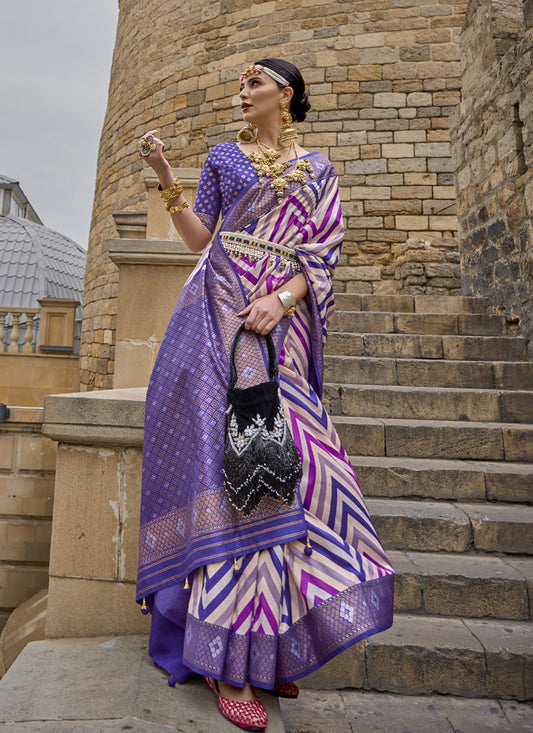 Multicolor Silk Zari Woven Saree