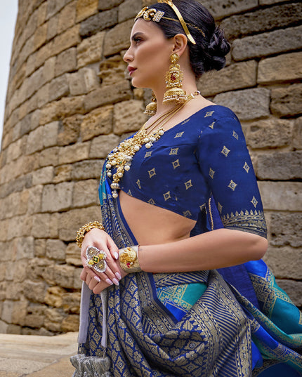 Multicolor Silk Zari Woven Saree