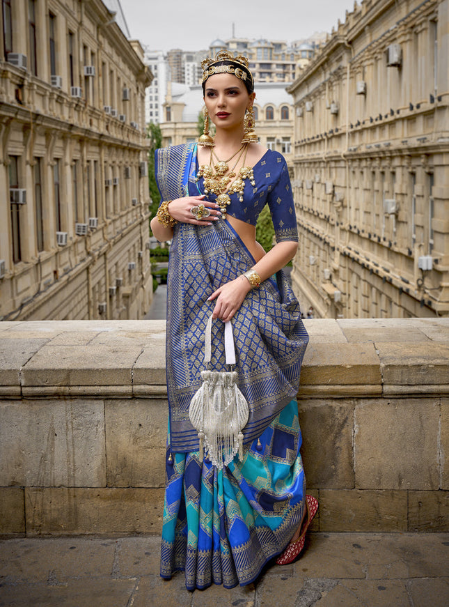 Multicolor Silk Zari Woven Saree