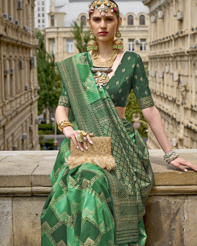 Multicolor Silk Zari Woven Saree