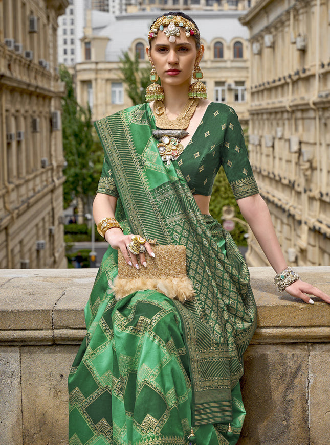 Multicolor Silk Zari Woven Saree