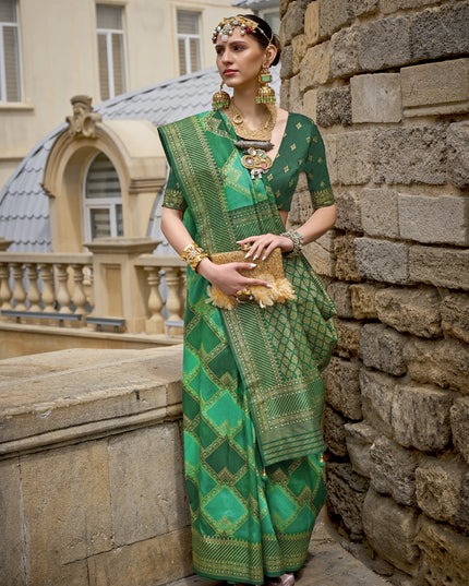 Multicolor Silk Zari Woven Saree