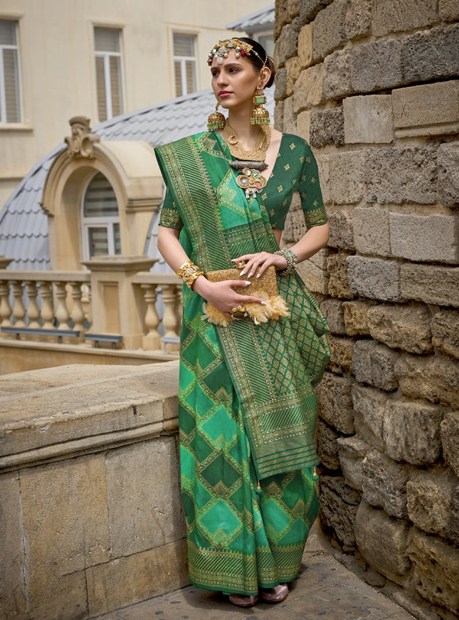 Multicolor Silk Zari Woven Saree