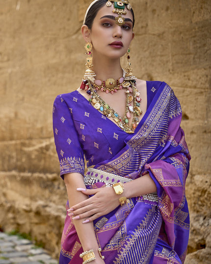 Multicolor Silk Zari Woven Saree