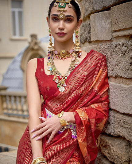 Multicolor Silk Zari Woven Saree