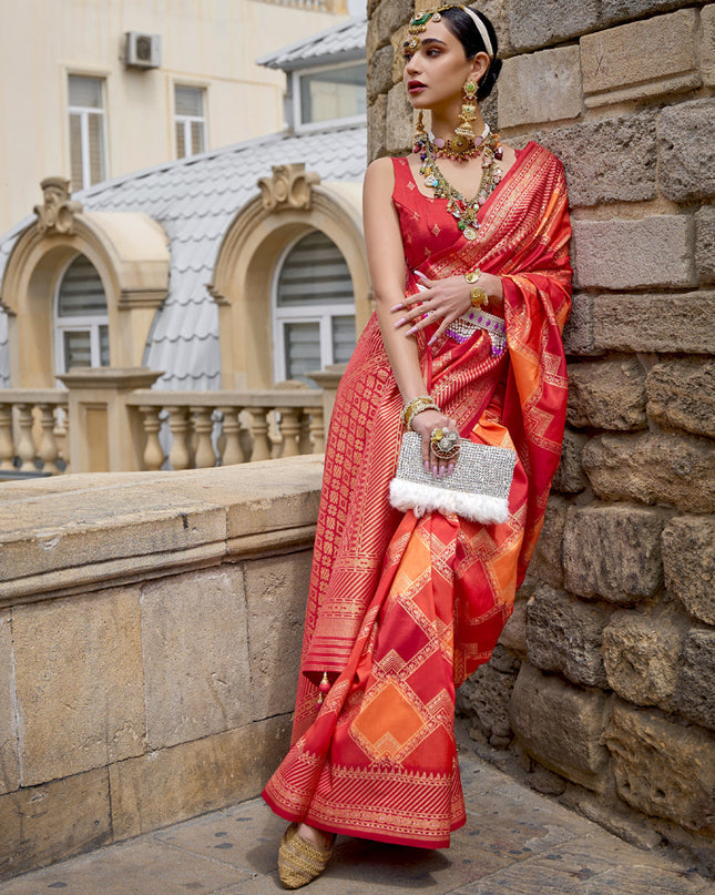 Multicolor Silk Zari Woven Saree