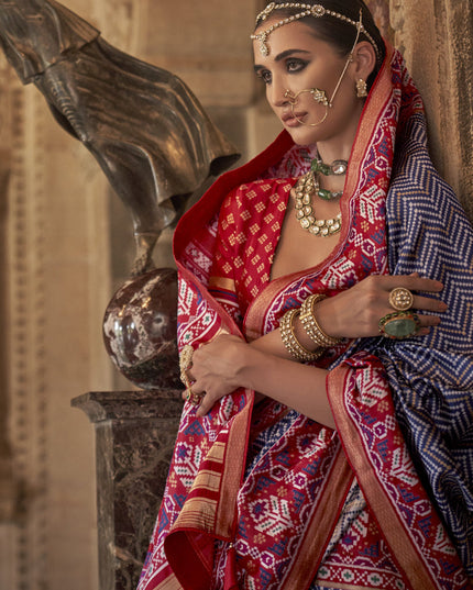 Indigo Blue Banarasi Weaving Silk Saree for Ceremonial