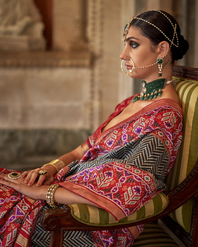 Black Banarasi Weaving Silk Saree for Ceremonial