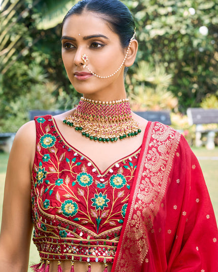 Multicolor Silk Readymade Designer Lehenga Choli