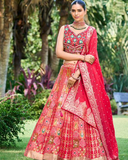 Multicolor Silk Readymade Designer Lehenga Choli