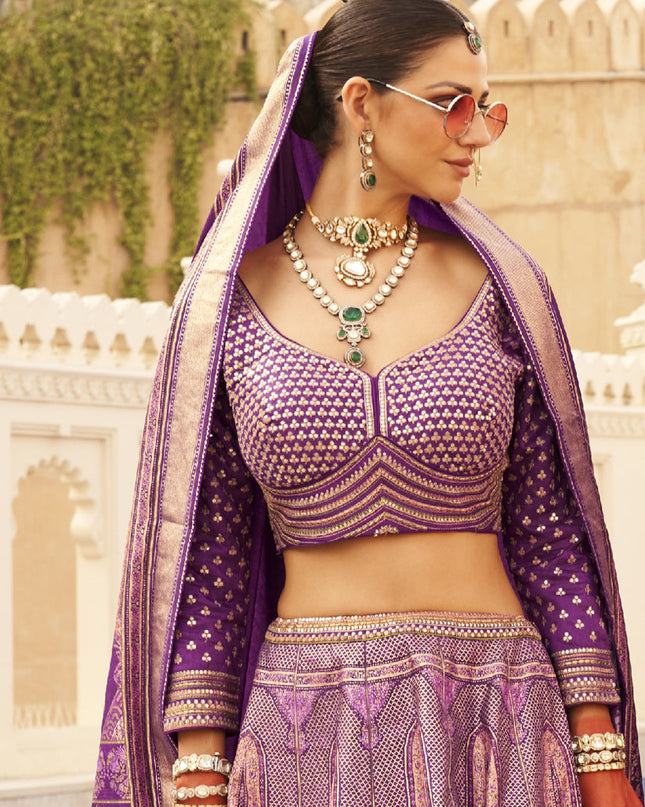 Magenta Viscose Silk Designer Lehenga Choli