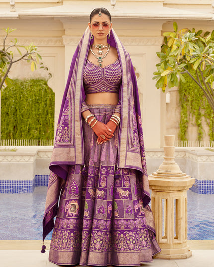 Magenta Viscose Silk Designer Lehenga Choli