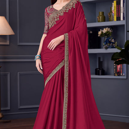 Collection image for: Maroon Saree