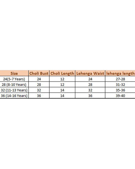 Midnight Blue Faux Georgette Kids Lehenga Choli