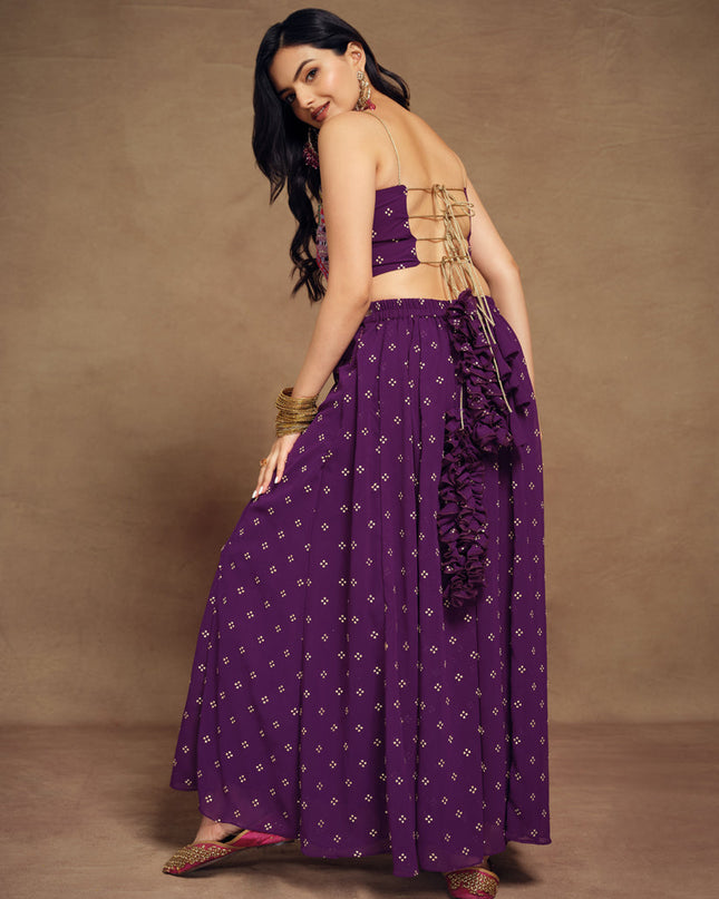 Wine Handwork Designer IndoWestern