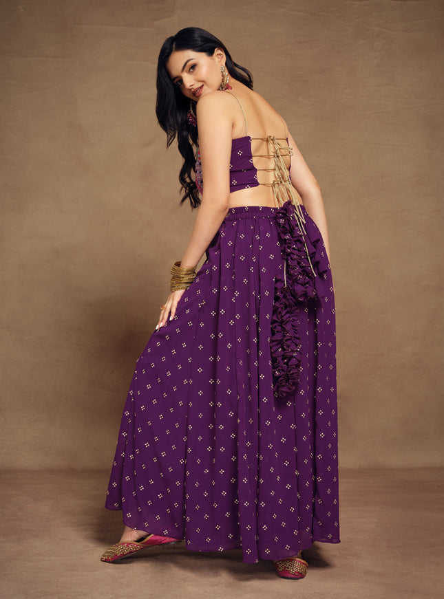Wine Handwork Designer IndoWestern